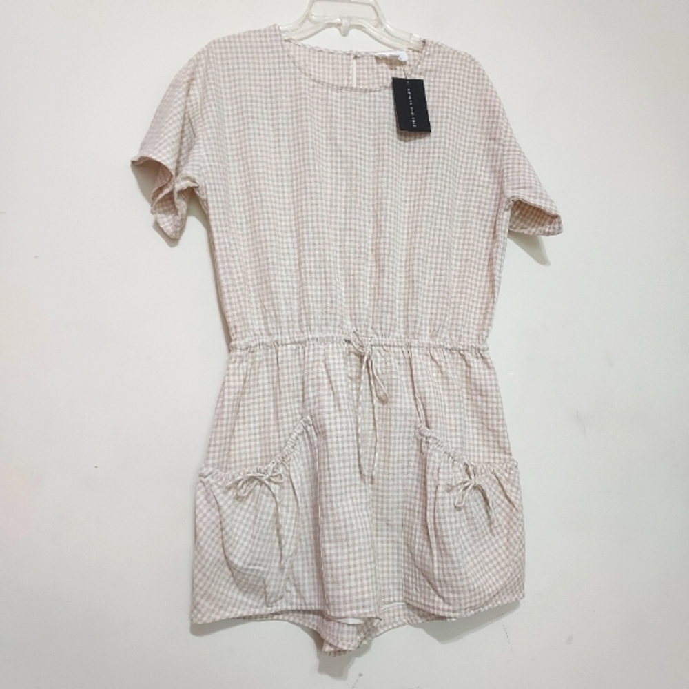 HERSY Modern Opulence Checkered Romper Sz-L